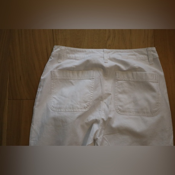 Eileen Fisher White Organic Cotton Blend Pants - Picture 6 of 6